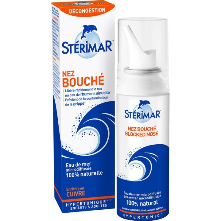 Spray nasal hypertonique nez bouché de Stérimar - Nez bouché - 100ml