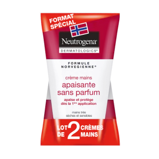 Neutrogena Crème mains apaisante sans parfum - Lot de 2 x 50ml