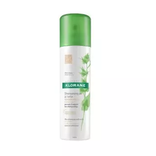 Klorane Shampoing sec sébo-régulateur à l'ortie cheveux châtains à bruns - 150ml