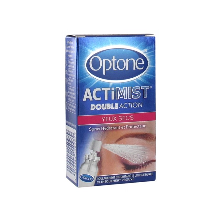 Optone ActiMist 2 en 1 Yeux secs + irrités 10ml