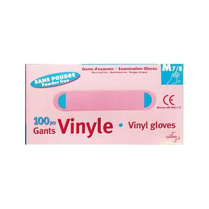 Cooper gants vinyles non poudrés taille M 7/8