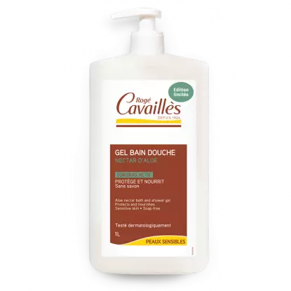 Rogé Cavaillès Gel bain douche surgras nectar d'aloe - 1L