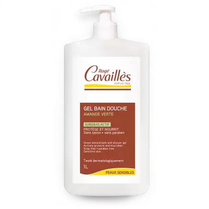 Rogé Cavaillès Gel bain douche surgras amande verte - 1L