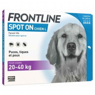 Frontline spot on chien 20-40 kg bte de 4