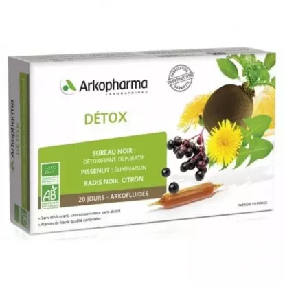 Arkofluides Détox Bio - 20 ampoules