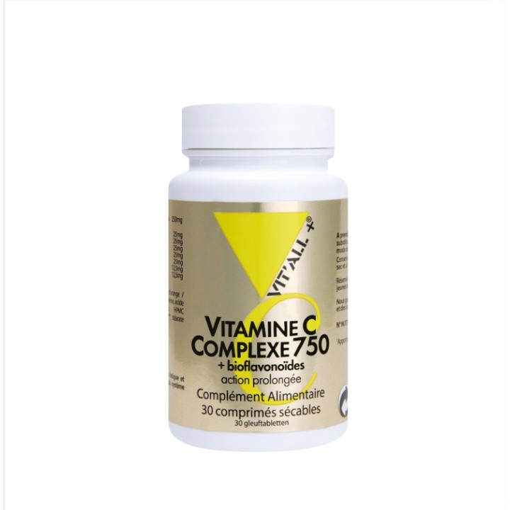Vitall+ Vitamine C 750 + Bioflavonoïdes - 60 comprimés