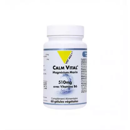 Vitall+ Calm Vital Magnésium marin 510mg - 60 gélules végétales