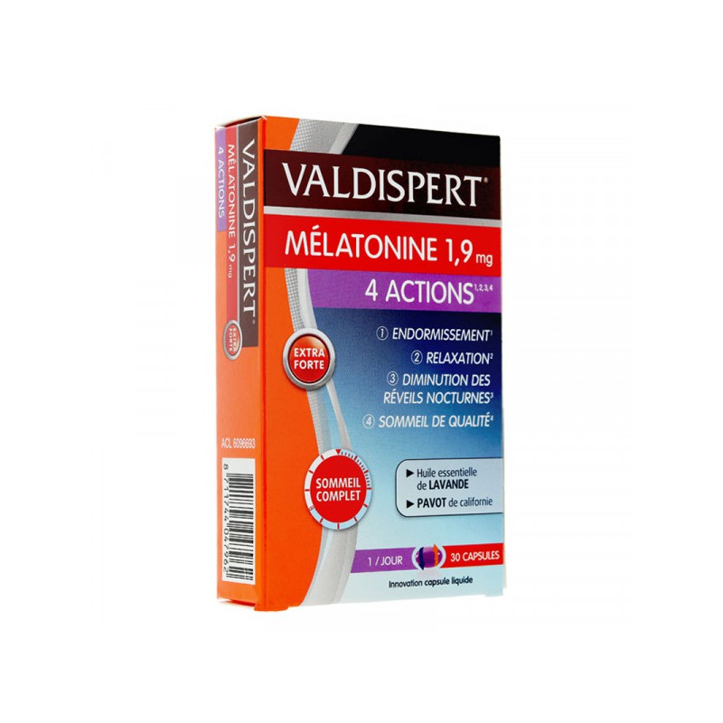 Valdispert Sommeil 4 Actions 1.9mg - 40 Pastilles à Base De Plantes, Aide à L'Endormissement