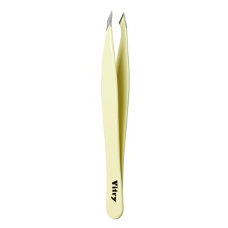 Vitry pince à épiler "yatagan" inox jaune
