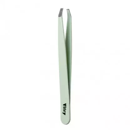 Vitry pince à épiler yatagan inox vert