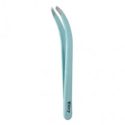 Vitry pince à épiler club mors crabe biais turquoise