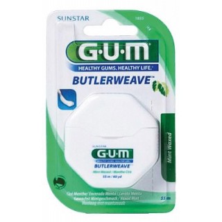 Gum Fils Dentaires Plats Ciré Mentholé 55m