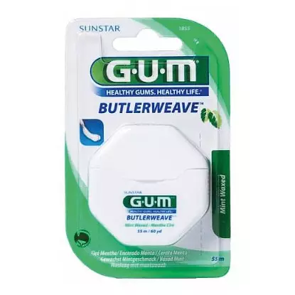 Gum Fils Dentaires Plats Ciré Mentholé 55m
