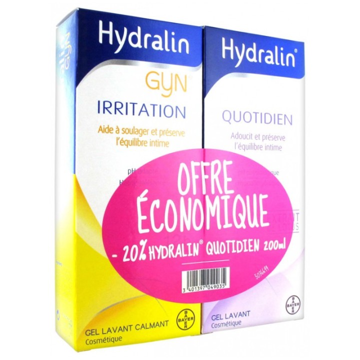 Hydralin Gyn irritation 200ml +  Hydralin Gel quotidien 200ml