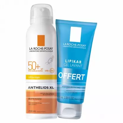 La Roche-Posay Brume solaire Anthelios SPF50+ 200ml + Gel lavant Lipikar 100ml Offert