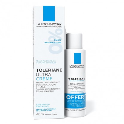 La Roche-Posay Toleriane ultra crème 40ml + dermo-nettoyant 50ml offert