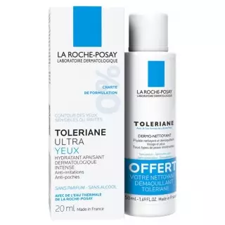 La Roche-Posay Toleriane Ultra yeux 20ml + dermo-nettoyant 50ml offert