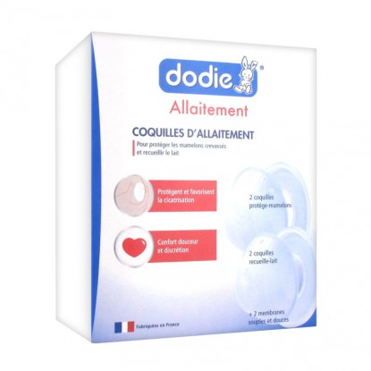 DODIE Coquilles d'allaitement, 2 x 2 unités