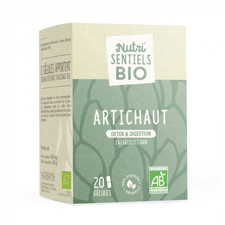 Nutrisanté Les Nutri'Sentiels Bio Artichaut - 20 gélules