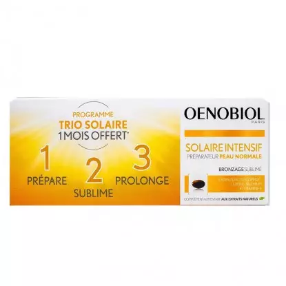 Oenobiol Solaire Intensif préparateur peaux normales - 3 x 30 capsules
