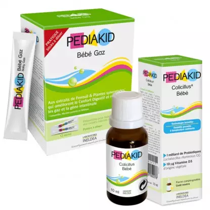 Pediakid Bébé Gaz 12 sticks + Colicillus Bébé 10ml
