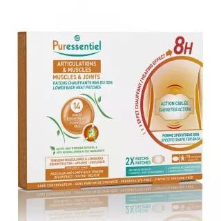 Puressentiel Articulations et Muscles Patchs chauffants aux 14 huiles essentielles - 2 unités