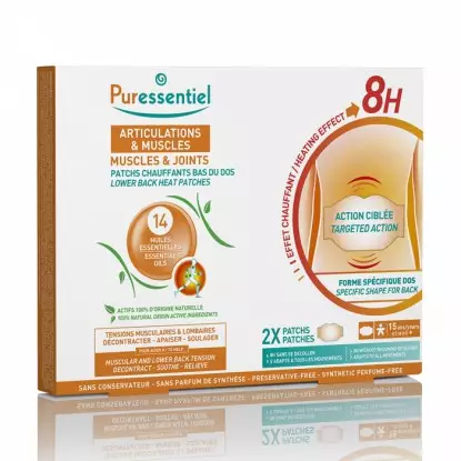 Puressentiel Articulations et Muscles Patchs chauffants aux 14 huiles essentielles - 2 unités