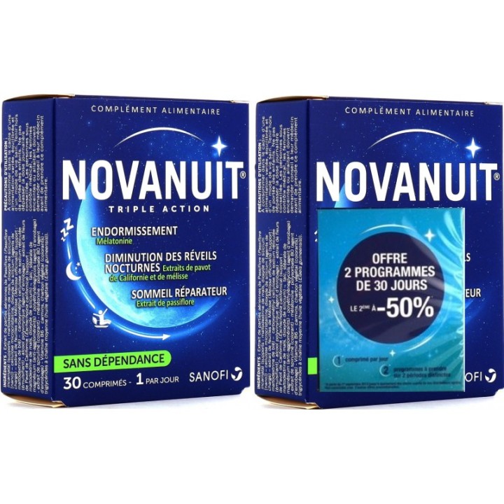 Sanofi Novanuit Triple Action - 2 x 30 comprimés
