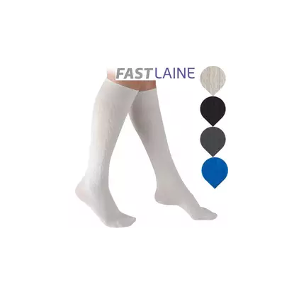 Thuasne chaussette venoflex fast laine taille 1 long torsades bleu