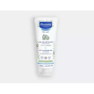 Mustela gel nettoyant 2 en 1 à l'avocat bio 200ml