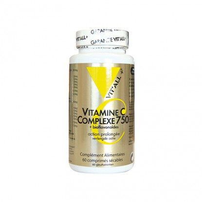 Vitall+ Vitamine C 750 + Bioflavonoïdes - 100 comprimés