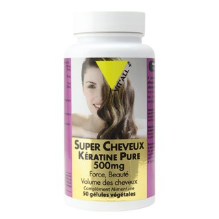 Vitall+ Super cheveux kératine pure 500 mg - 50 gélules