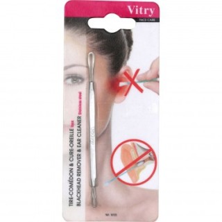 Vitry tire-comédon et cure oreille inox