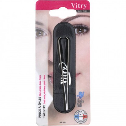 Vitry pince à épiler mors crabe inox 9 cm