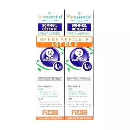 Puressentiel Sommeil Détente Spray Aérien 75ml DUO