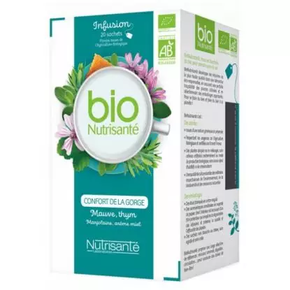 Tisane bio confort gorge bte 20 sachets