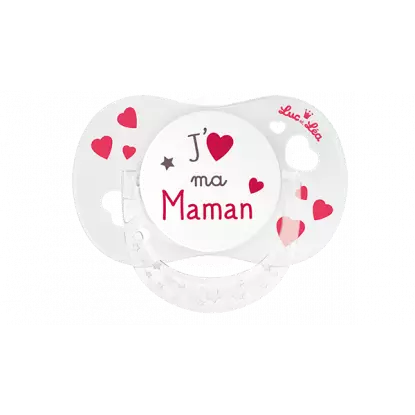 Luc et Léa  Sucette J'aime ma maman 0/6 Mois