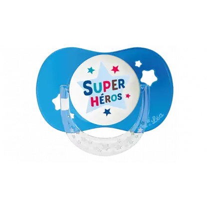 Luc et Léa sucette + 18 mois "super héros"