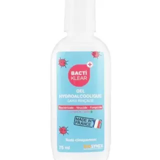 Bactiklear gel hydroalcoolique 75 ml