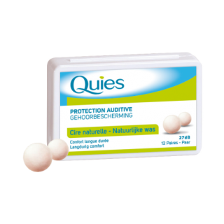 Quies protection auditive en cire boîte de 12 paires