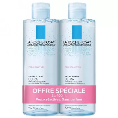 La Roche-Posay Eau micellaire peaux réactives Ultra - 2x400ml