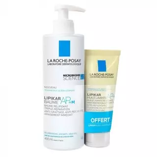 La Roche-Posay Baume Lipikar AP+M 400ml + Huile lavante Lipikar 100ml offerte