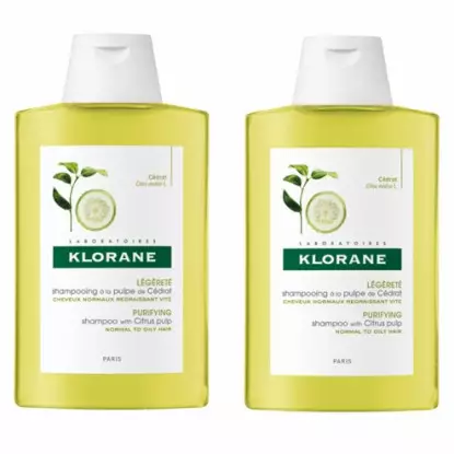 Klorane shampooing vitamine a la pulpe de cedrat 2x400ml