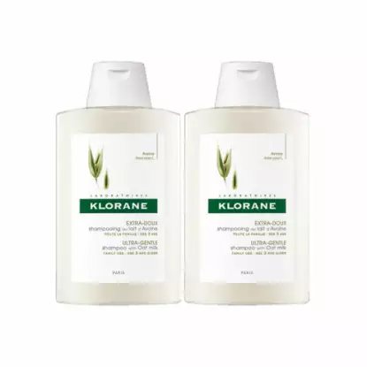 Klorane shampooing extra doux au lait d'avoine 2x400ml