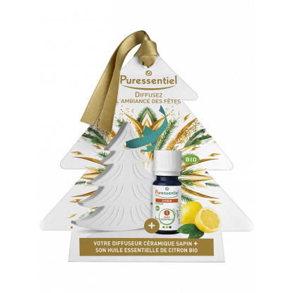 Puressentiel Coffret diffuseur céramique sapin citron bio