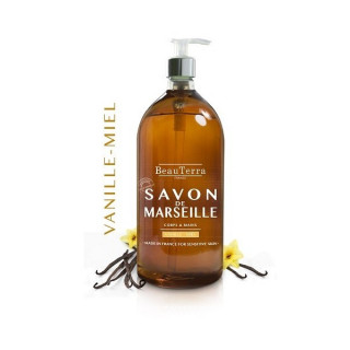 Beauterra savon de Marseille vanille/miel corps et mains 1L