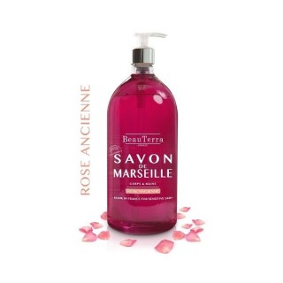 Beauterra savon de Marseille rose ancienne corps et mains 1L