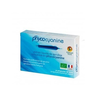 Phycocyanine extrait liquide de spiruline 20 ampoules