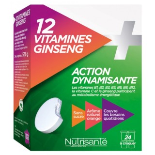 Nutrisanté 12 Vitamines + Ginseng - 24 comprimés