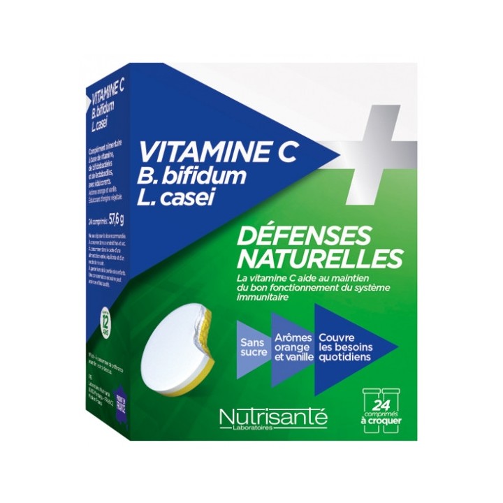 Nutrisanté Vitamine C + Probiotiques - 24 comprimés